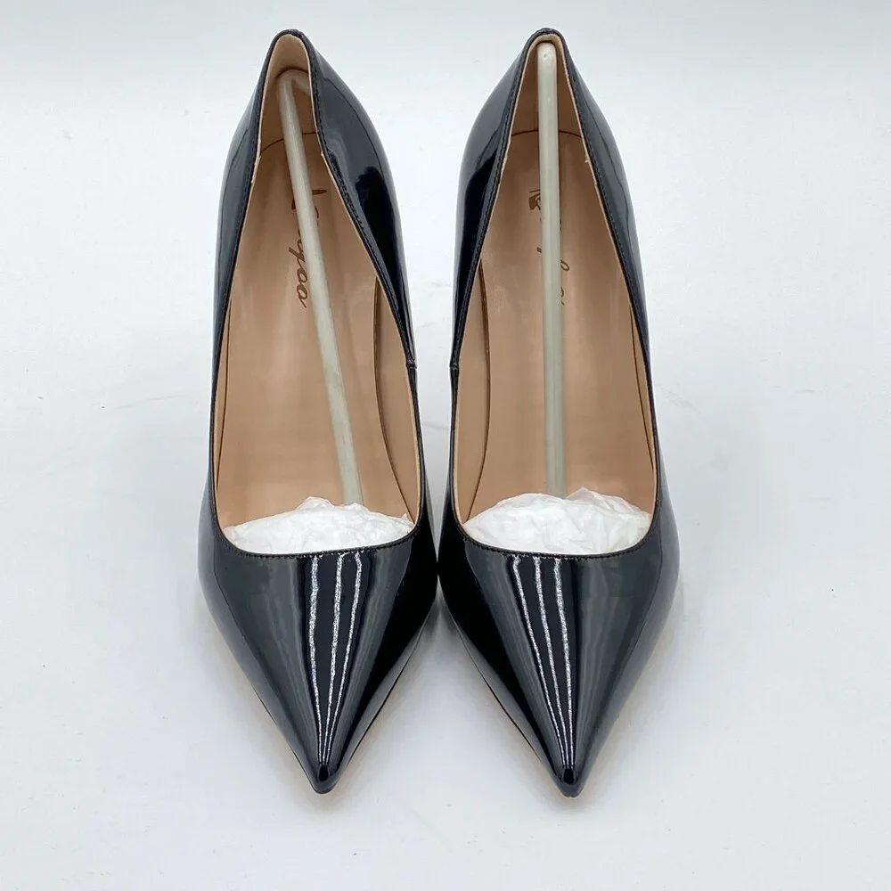 Black Women Formal Pointed Toe Pumps High Heel Sexy Slip On Office Dress Shoes - Picture 2 of 6